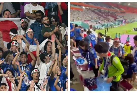 Los aficionados japoneses se han quedado en varios partidos a recoger la basura de los estadios en Qatar 2022