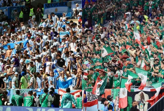 Aficionados de México y Argentina se pelearon a golpes en la tribuna