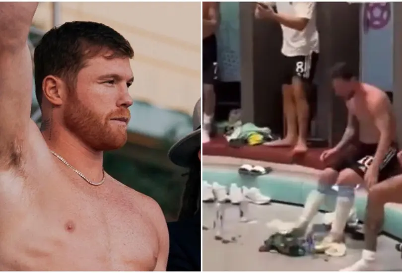 Canelo &Aacute;lvarez amenaz&oacute; a Lionel Messi despu&eacute;s de que se filtr&oacute; un video donde patea un jersey de M&eacute;xico en los vestidores.