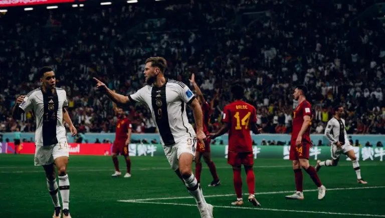 Niclas Füllkrug anotó el único gol de Alemania ante España. @DFB_Team