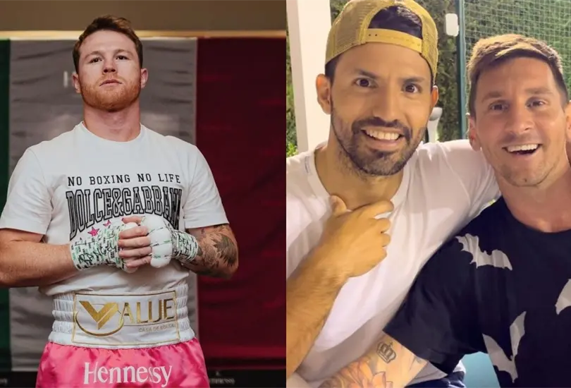 Canelo &Aacute;lvarez fue sentenciado por Sergio Kun Ag&uuml;ero a nombre de toda Argentina.
