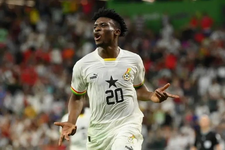 Mohammed Kudus anotó 2 goles en el Ghana vs Corea del Sur - Twitter @FIFAWorldCup