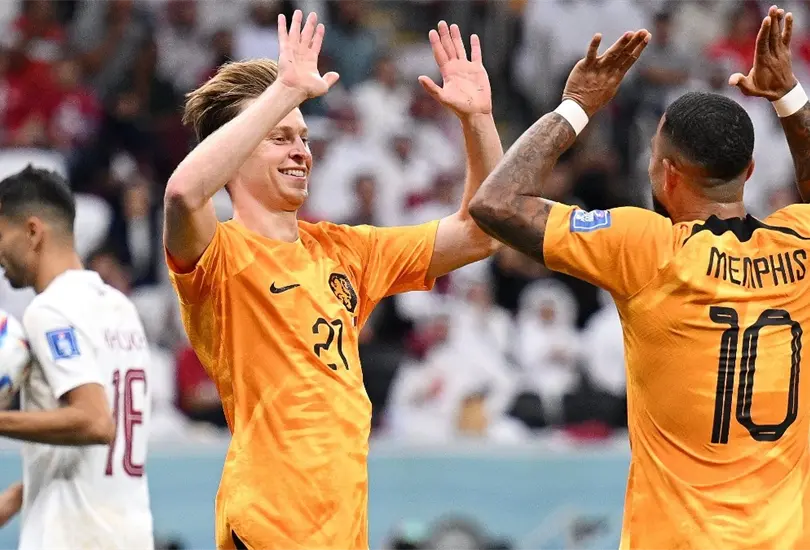 Frenkie de Jong y Países Bajos derrotaron a Qatar en el último partido del Grupo A Frenkie de Jong y Países Bajos derrotaron a Qatar en el último partido del Grupo A