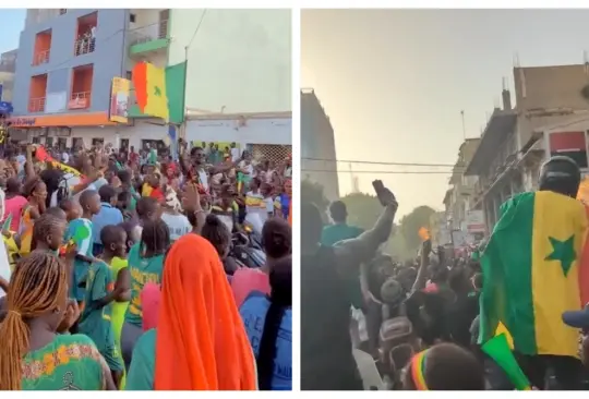 Las personas en Senegal han salido a las calles a celebrar el triunfo de su selección que estará en Octavos de Final.