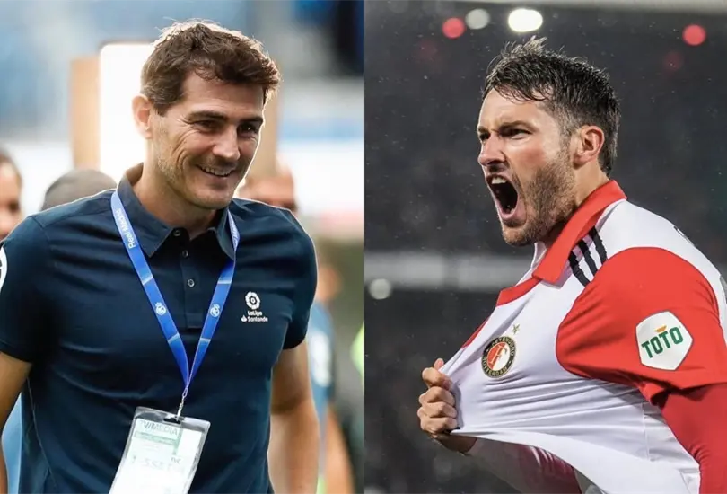 Iker Casillas qued&oacute; sorprendido con la definici&oacute;n del Grupo del Feyenoord, equipo de Santi Gim&eacute;nez, en la Europa League.
