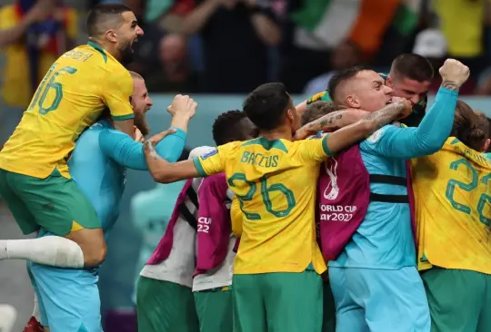 Australia celebra el clasificar a los Octavos de Final del Mundial de Qatar 2022. Australia celebra el clasificar a los Octavos de Final del Mundial de Qatar 2022.