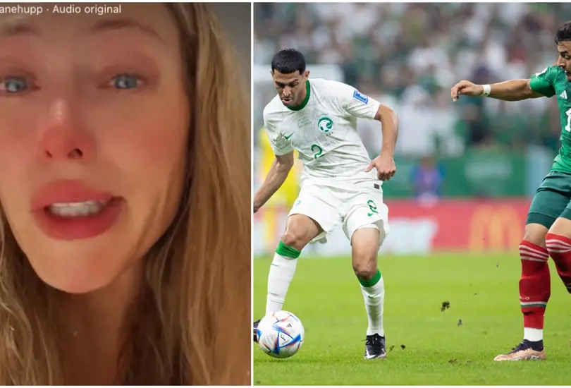 Vanessa Huppenkothen rompi&oacute; en llanto tras la eliminaci&oacute;n de M&eacute;xico en el Mundial de Qatar 2022.