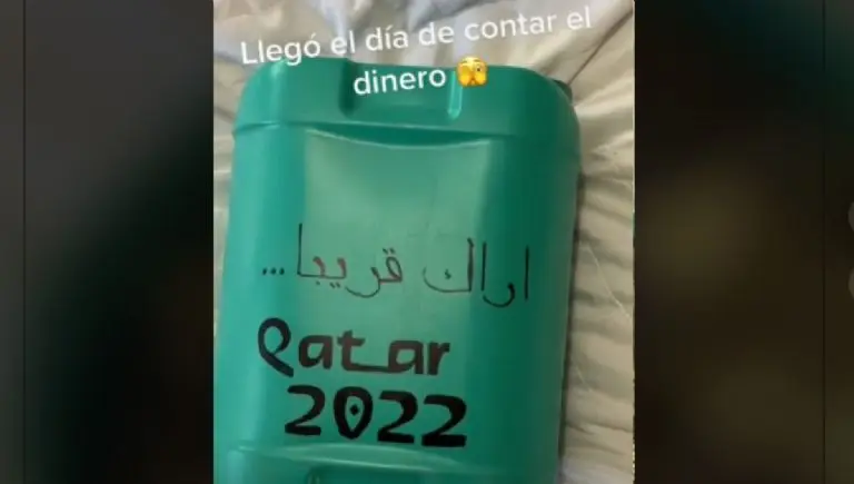 El bote que utilizó el aficionado para ahorrar. captura de pantalla.