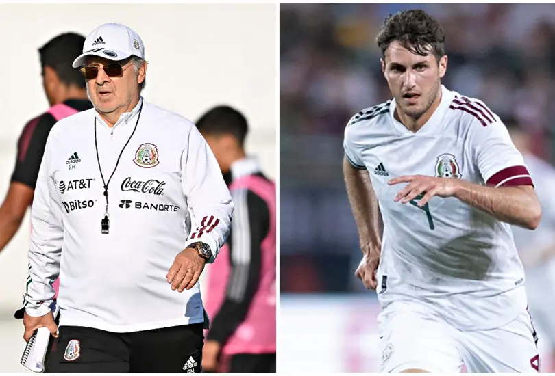 Tata Martino dio a entender que Santiago Gim&eacute;nez se quedar&iacute;a fuera de Qatar 2022 por su falta de minutos. 