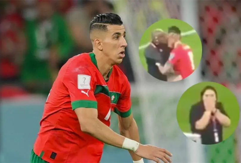 Jawad El Yaqui protagoniz&oacute; un momento peculiar tras la victoria de Marruecos ante Portugal.