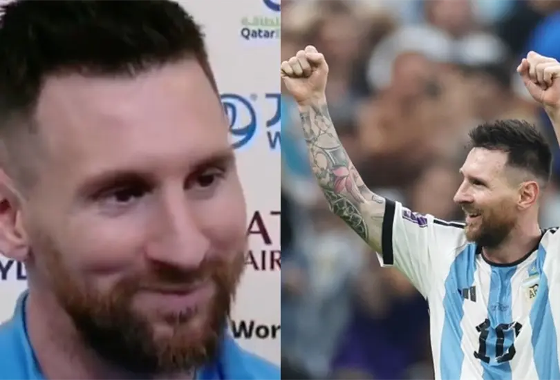 Lionel Messi qued&oacute; conmovido tras los agradecimientos de una reportera en plena entrevista. 