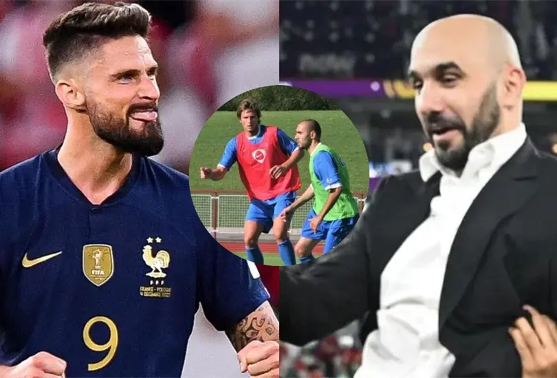 Olivier Giroud y Walid Regragui se reencontrar&aacute;n luego de 14 a&ntilde;os.