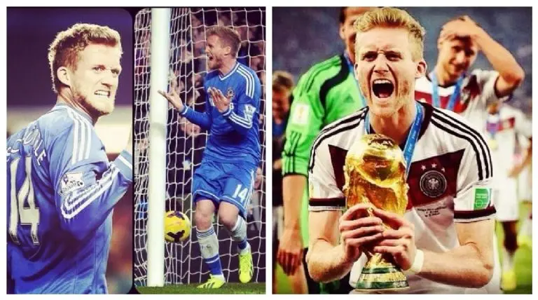 André Schürrle fue campeón del mundo con Alemania en 2014 siendo el '14' del Chelsea.<br>(Foto: @Andre_Schuerrle)