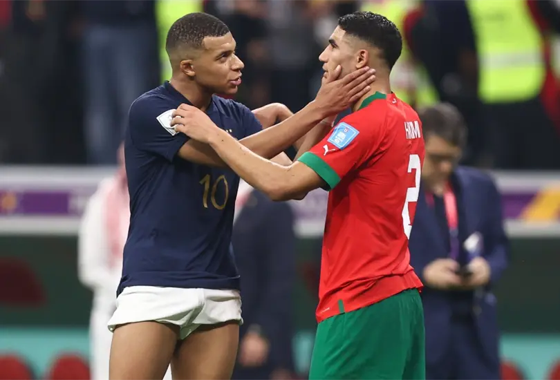 Mbapp&eacute; le envi&oacute; un tierno mensaje a Hakimi despu&eacute;s del juego de semifinales de Qatar 2022 entre Francia y Marruecos.