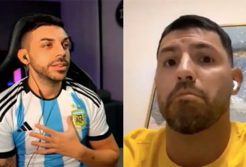 Ag&uuml;ero encar&oacute; en stream a DjMariio, youtuber espa&ntilde;ol del videojuego FIFA.