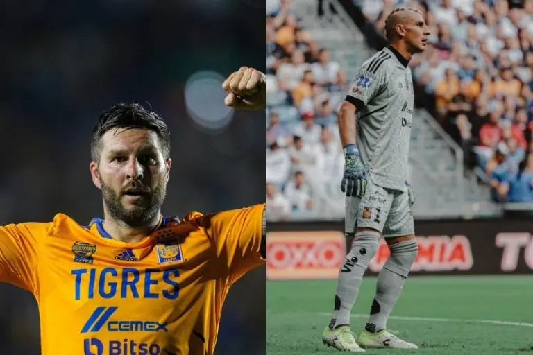 André-Pierre Gignac y Nahuel Guzmán son compañeros en Tigres - Twitter @TigresOficial