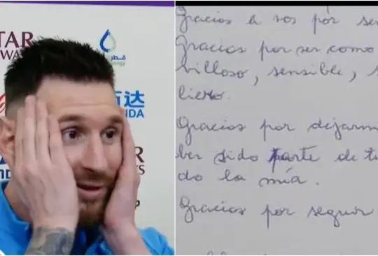 La primera maestra de Messi en primaria le escribió una carta