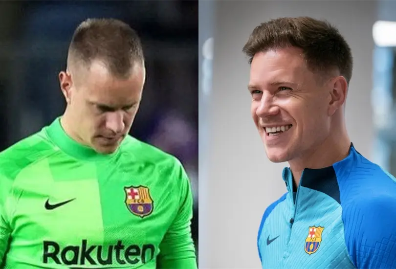 Marc-André ter Stegen rejuveneció con un proceso capilar. Marc-André ter Stegen rejuveneció con un proceso capilar.