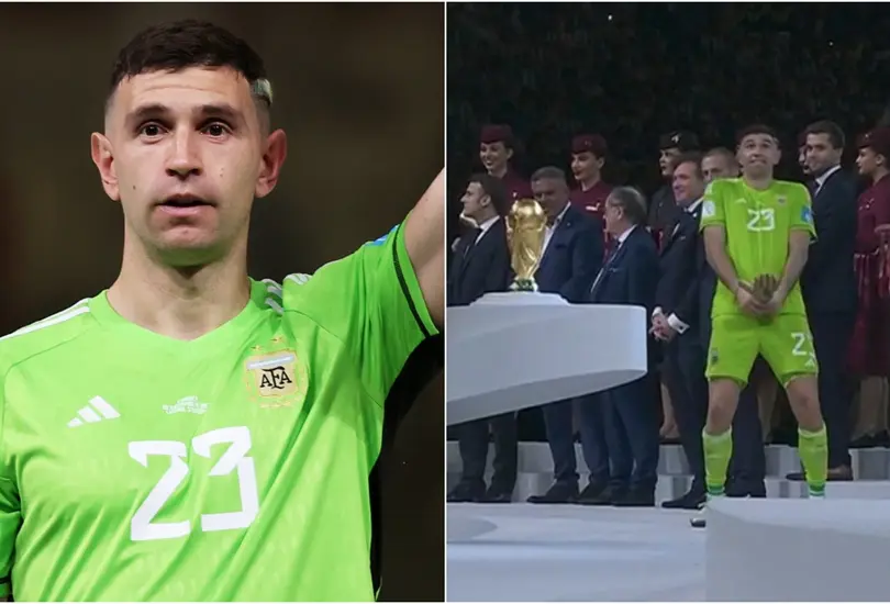 El Dibu Mart&iacute;nez gener&oacute; pol&eacute;mica en redes sociales despu&eacute;s de la celebraci&oacute;n tras coronarse en Qatar 2022.