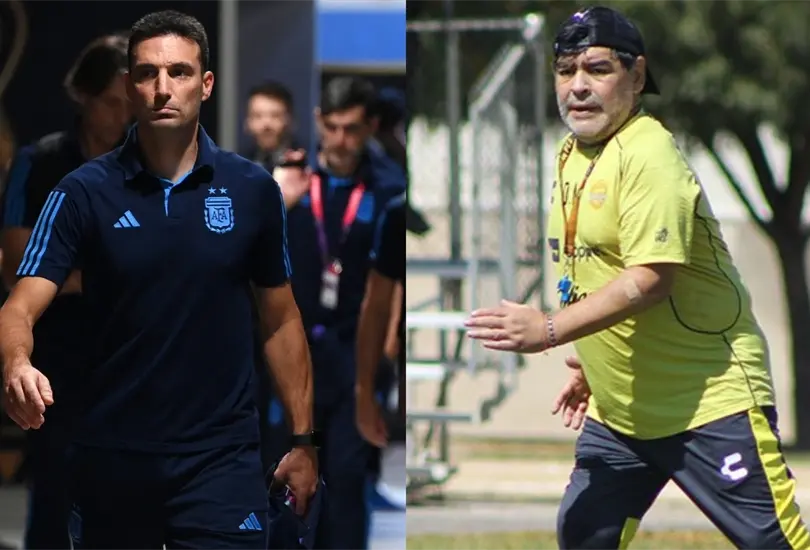 Diego Maradona no estuvo contento con la llegada de Lionel Scaloni a Argentina