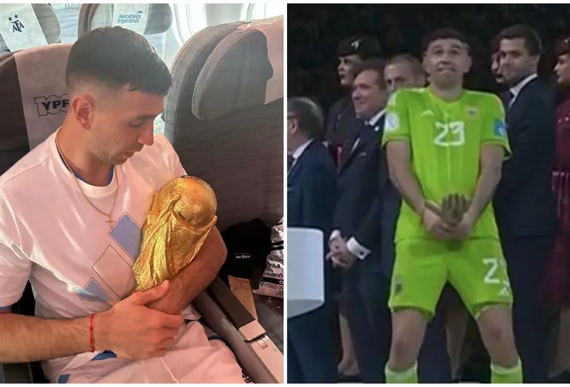 El Dibu Martínez dio la explicación de su polémica celebración tras coronarse en el Mundial de Qatar 2022. El Dibu Martínez dio la explicación de su polémica celebración tras coronarse en el Mundial de Qatar 2022.