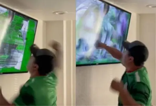 El mexicano rompió su pantalla de puro coraje, luego de que el conjunto mexicano perdió ante Argentina en el Mundial de Qatar 2022. El mexicano rompió su pantalla de puro coraje, luego de que el conjunto mexicano perdió ante Argentina en el Mundial de Qatar 2022.
