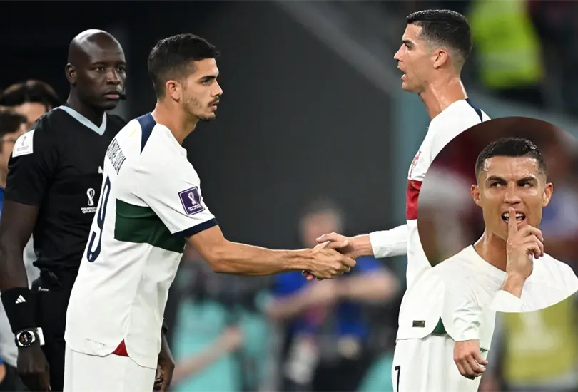 Cristiano Ronaldo estuvo en pol&eacute;mica por mandar a callar supuestamente a su entrenador tras ser sustituido.