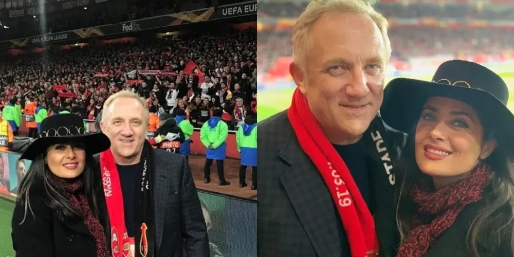 El Rennes es propiedad del esposo de Hayek, François-Henri Pinault, y su familia, ya que lo compraron en el 2000; en 2020, se reveló que la actriz azteca trató de convencer al jugador de la Selección Mexicana, Edson Álvarez, para que fichara con el club.