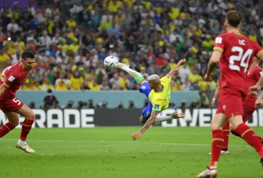 Richarlison anotó un golazo ante Serbia en la Copa del Mudo Qatar 2022. 