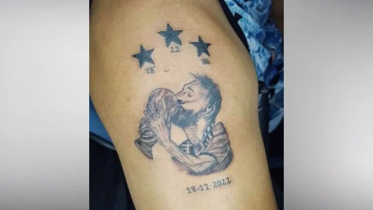 Los tatuajes más extraños de Lionel Messi y Argentina tras ganar el Mundial de Qatar 2022