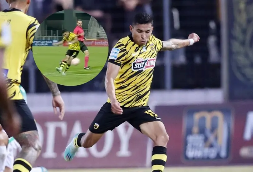Orbel&iacute;n Pineda anot&oacute; un GOLAZO en la victoria del AEK Atenas sobre el Volos