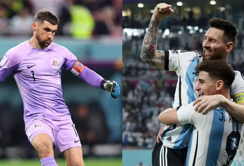 El portero de Australia colabor&oacute; en el triunfo de Argentina en Qatar 2022