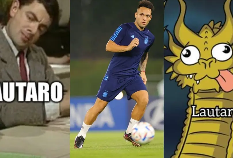Lautaro Mart&iacute;nez fue objeto de burlas de los aficionados por fallar varias en el Argentina vs Australia