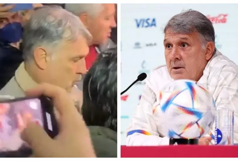 Gerardo Martino fue increpado por aficionados a su llegada a la Ciudad de M&eacute;xico. 