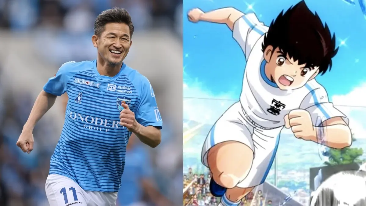 OLIVER ATOM / KAZUYOSHI MIURA. El histórico y longevo futbolista japonés de 55 años es la inspiración total para la serie y el personaje de Oliver Atom. Sus inicios en el futbol fueron factor para la creación de la serie.