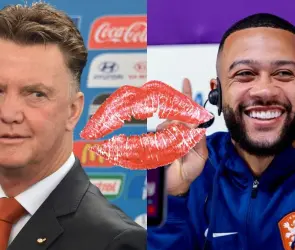 ¿Por qué Louis van Gaal confesó que con Memphis Depay se da sus besos en la boca?
