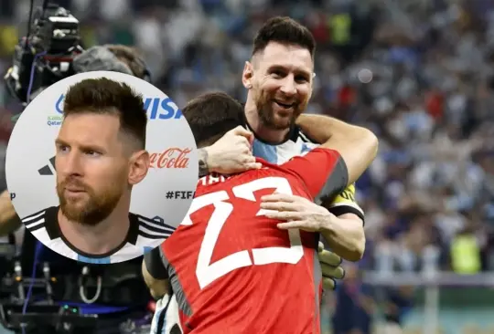 Messi celebra el pase a Semifinales aunque luego dijo bobo a alguien.