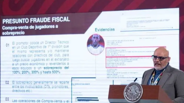 Amir Ibrahim le explicó a AMLO cómo funciona la red de corrupción en el futbol mexicano. Foto: Captura de pantalla.