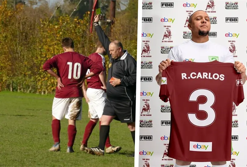 Roberto Carlos reforzará a equipo amateur de un bar Roberto Carlos reforzará a equipo amateur de un bar