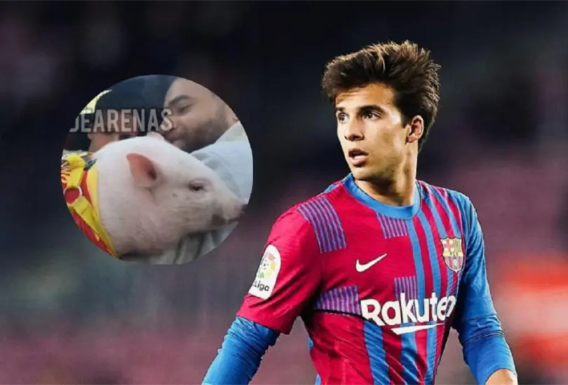 Aficionado del Barcelona pide firma de Riqui Puig en su &iexcl;CERDITO!