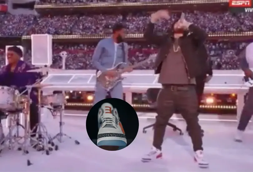 Los exclusivos tenis Jordan que Eminem presumió en el Super Bowl LVI Los exclusivos tenis Jordan que Eminem presumió en el Super Bowl LVI