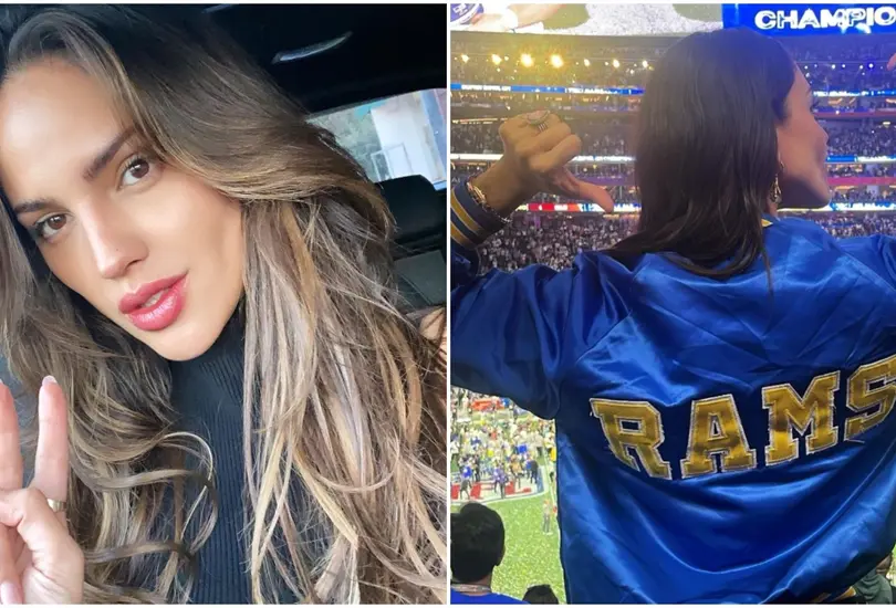 Eiza González presume su apoyo a los Rams, aunque le va a otro equipo Eiza González presume su apoyo a los Rams, aunque le va a otro equipo