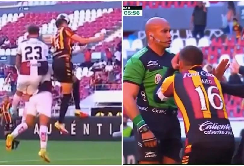 Jugadores del Atlante chocan entre ellos y el &aacute;rbitro &iexcl;marca penal!