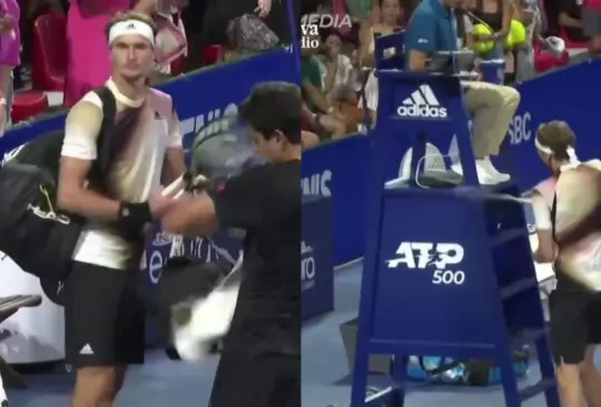 Zverev es descalificado del Abierto de Acapulco; golpeó silla de juez con la raqueta