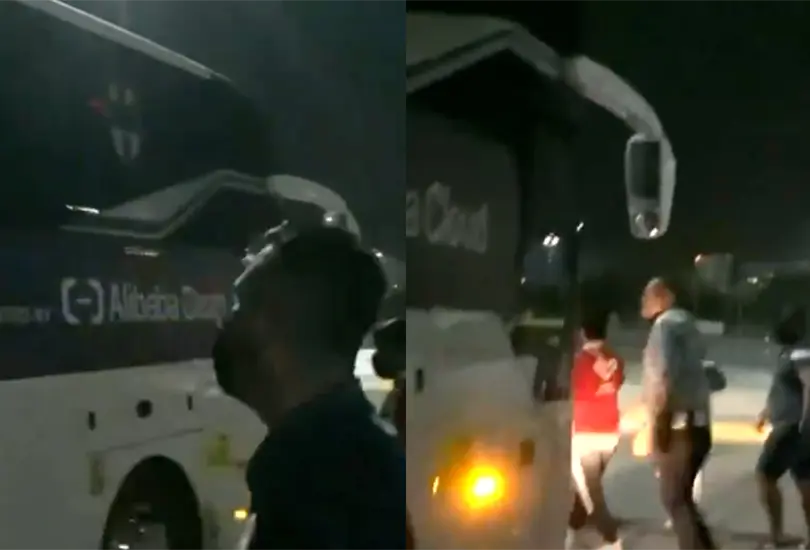 Aficionados del Monterrey interceptan el cami&oacute;n del equipo y amenazan a Aguirre