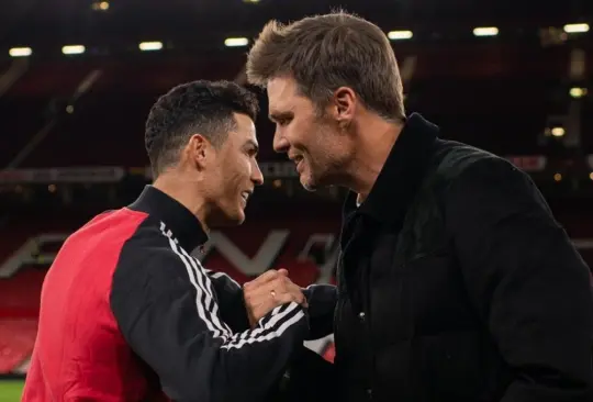 Tom Brady estuvo con Cristiano en la cancha del Estadio Old Trafford.