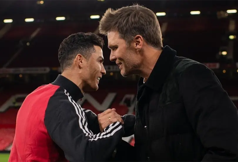 Tom Brady estuvo con Cristiano en la cancha del Estadio Old Trafford.