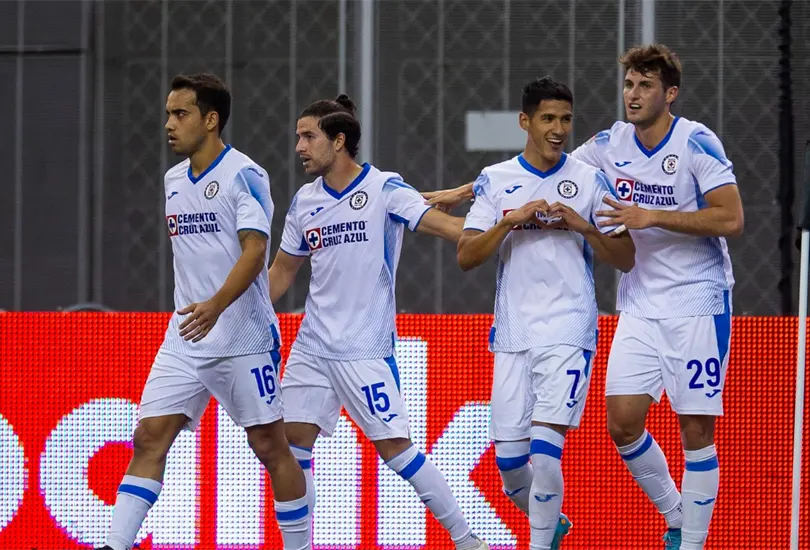 Antuna celebra su gol junto a Rivero, Aldrete y Giménez. Antuna celebra su gol junto a Rivero, Aldrete y Giménez.