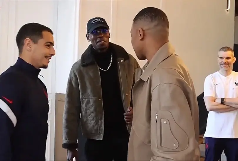 Pogba le preguntó a Mbapé cómo estaba Pogba le preguntó a Mbapé cómo estaba