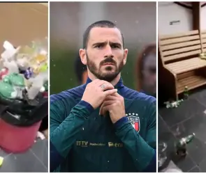 Evidencian el basurero que dejó Italia en el vestidor; Bonucci se disculpa
